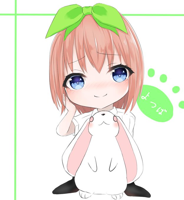 トリ🕊️イラスト・漫画練習したい人さんがTwitterに投稿した中野四葉(五等分の花嫁)のイラスト。