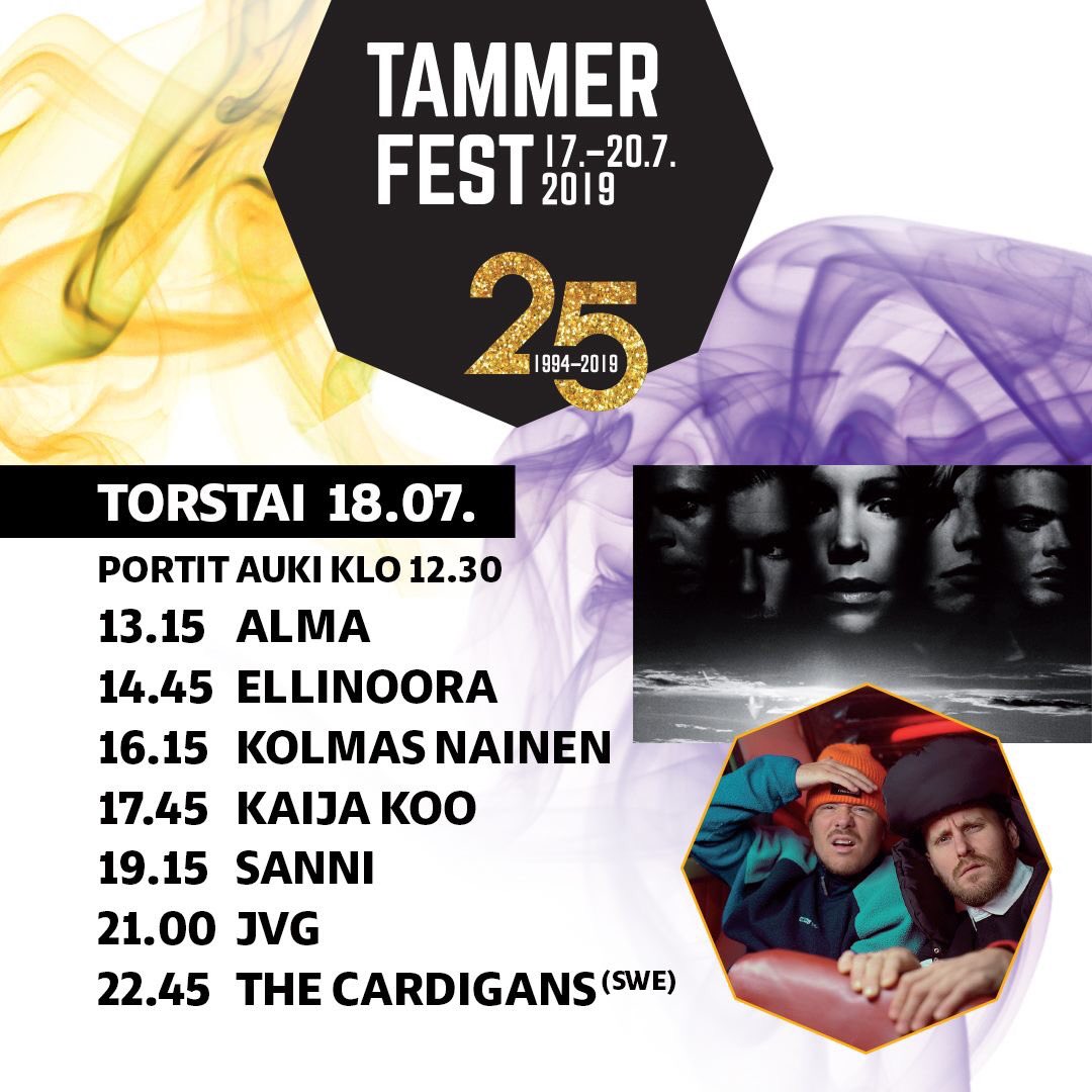25-vuotisjuhlavuoden Tammerfest on käynnistynyt Ratinanniemessä. 🎶 Torstaille on vielä myynnissä lippuja, tule mukaan juhlimaan! 💃🏻 #tammerfest #tammerfest2019