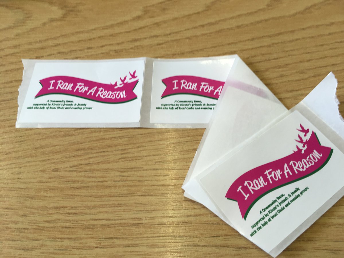 TheKirste5Race's tweet photo. Not only do our Family Run athletes get the lovely bespoke Kirste5 medal, but thanks to @DSPcouk, they can also have a super I Ran For a Reason sticker.
#runforareason #Kirste5 #communityrace https://t.co/WERwR6iyhc