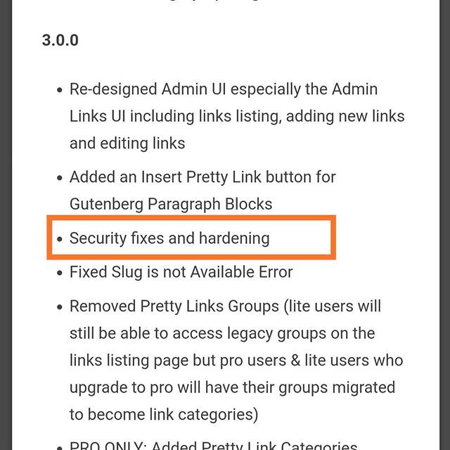 itsBishnuMahali's tweet image. 📣 A security update was released recently for the plugin "PrettyLinks". If you're using it, you should consider updating the plugin right away.
Via - @bloggerself
#securityupdates #securitypatches #wordpress #wordpresssecurity