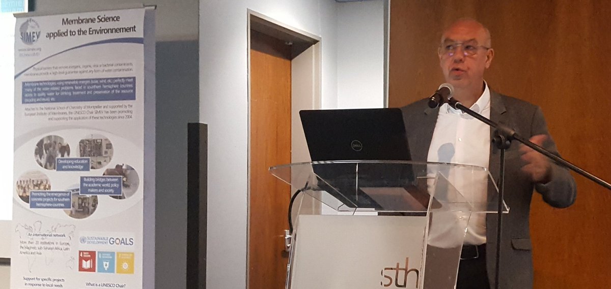 UnescoSIMEV's tweet photo. Today starts the 18th #SIMEV thematic school in #Johannesburg @go2uj. Prof @PhilippeMiele Dir of the European #Membrane Institute presents the existing expertise at #IEM lab. Towards new collaborations & concrete projects! @enscmchimiemtp @CNRS_OccitaniE @umontpellier @IsiteMUSE https://t.co/9p7RUBiOpl