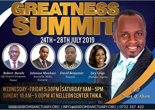 Ig_uanyabrian's tweet photo. Greatness summit is just around the corner at the wisdom sanctuary with @JAMESGMAINA @burale1 @theroyalvoice #HudumaNamba #failedjudiciary #HudumaBill2019 #ActNowOnEbola #KijaniFlexiblePayment #InnovatewithSAP #AFCON2019 #ThursdayThoughts #ThursdayMotivation #greatnesssummit https://t.co/8vUxtDmoqy