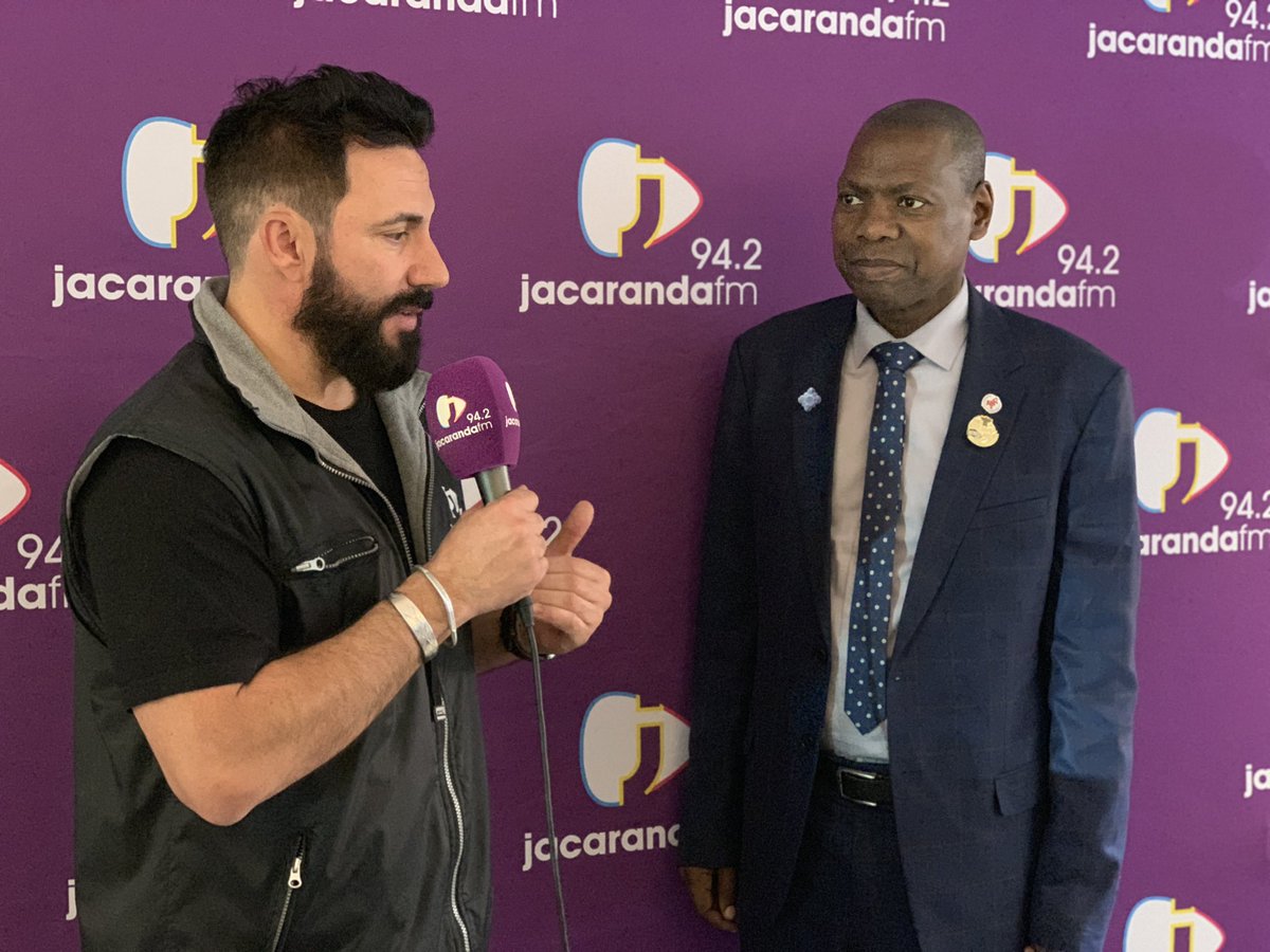 jacarandafm's tweet photo. Health Minister Dr. Zwelini Mkhize is extremely proud of #GMAHeartsOfHope and the Jacaranda FM listeners for helping and giving hope to the children and families in need ❤️
#MandelaDay2019
#MandelaDay
#JacaBreakfast https://t.co/Q2izpw14JG