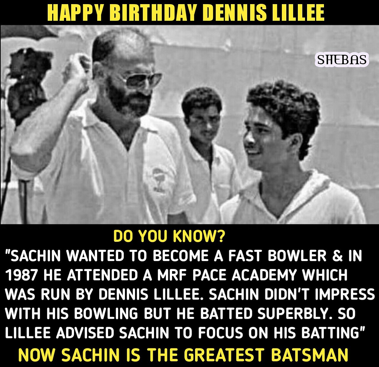 Happy Birthday One Time, Dennis Lillee Used Aluminium Bat in a Test match 