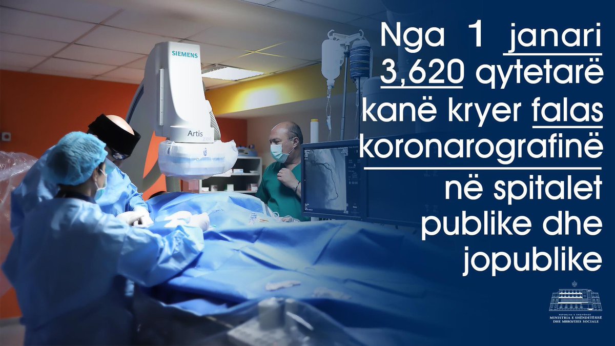 GManastirliu's tweet photo. 📌 Koronarografia është një prej 12 paketave shëndetësore që qytetarët e përfitojnë #falas, afër vendbanimit. 
���🏼 Zgjerojmë financimin publik për shërbimet shëndetësore, duke lehtësuar pagesat nga xhepi për qytetarët. 
#MbulimShëndetësorUniversal☂
#eGjithëVëmendjaTeNjerëzit https://t.co/rUwtsPhst9