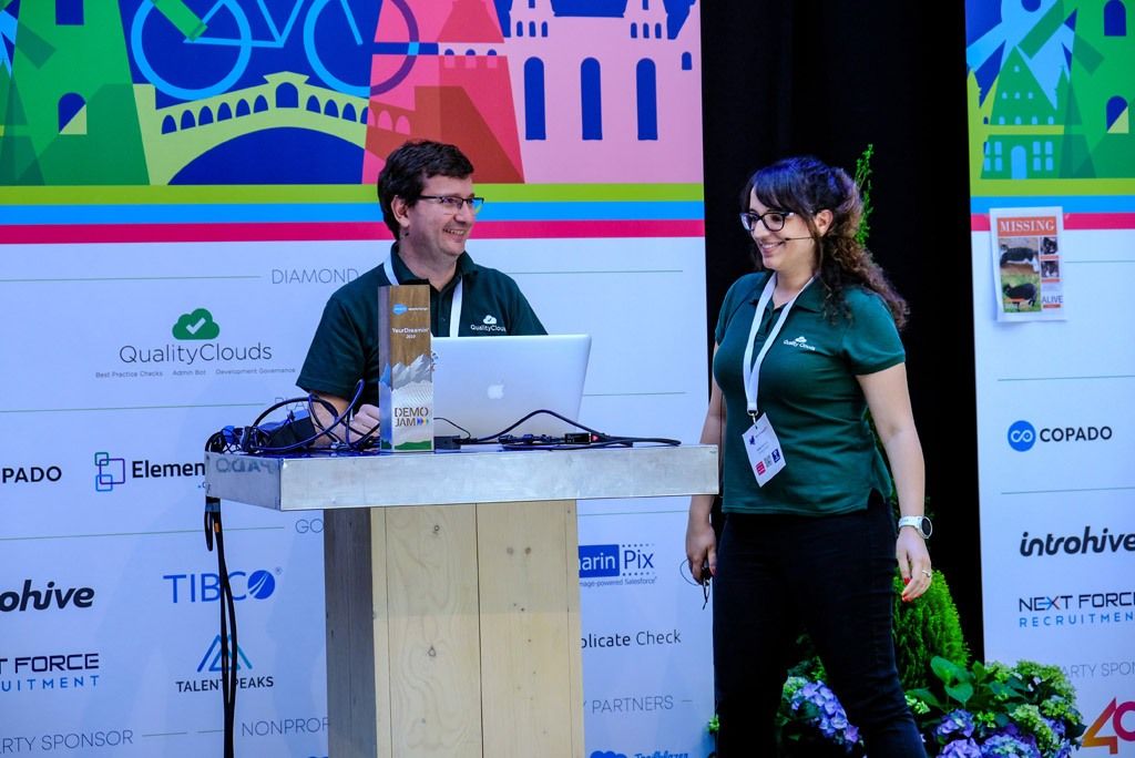 QualityClouds's tweet photo. Thinking of our fond memories of YeurDreamin' last month! Here's @cleiaabenza and @IgnacioSales delivering their demojam! #tbt #YD19 https://t.co/PNZrhLexkL
