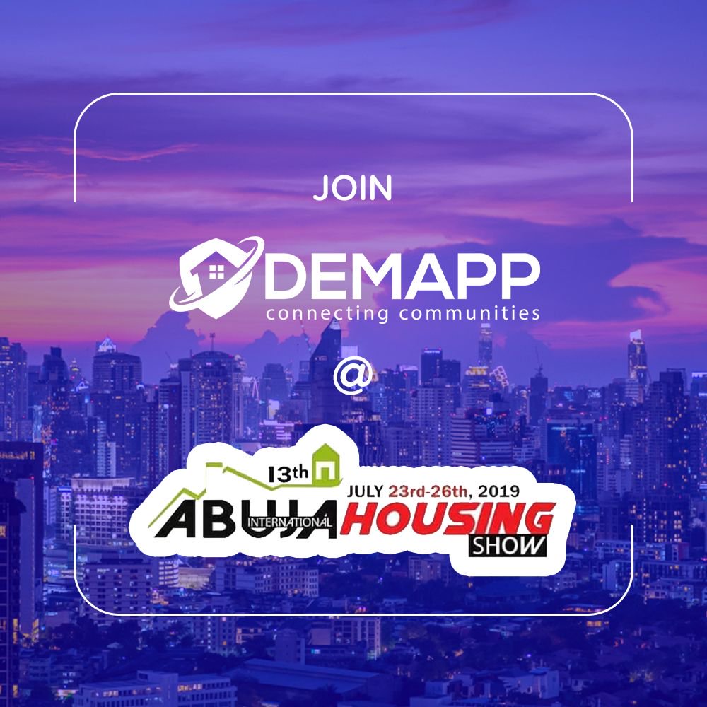 DEM_App_'s tweet image. It's 5 days to Abuja International Housing Show, the largest gathering of companies &amp;amp; professionals of the Built Environment in Africa.
.
Come with all your questions about Real Estate Technology, and we will be there to answer them.
#demapp #aihs2019 #realtors #Abuja #RealEstate