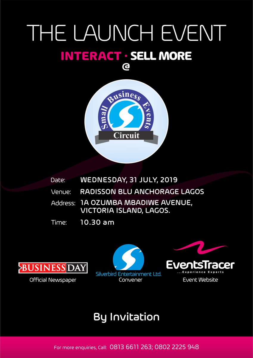 eventstracer's tweet photo. Silverbird Entertainment in partnership with Business Day Newspaper and digital events platform, Eventstracer have announced plans to launch the Silverbird Small Business Events Circuit. https://t.co/6dmPbtM6vM