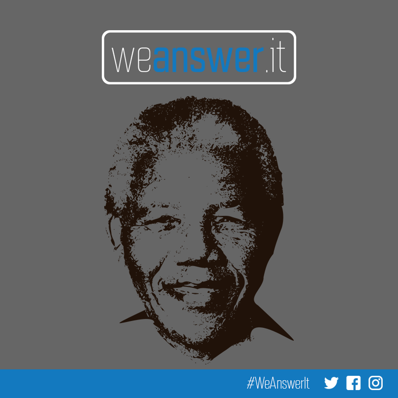 WeAnswer_It's tweet photo. Today we celebrate the life of a man who gave his lifelong service to the people of South Africa. What are you doing with your 67 minutes?

#67Minutes #MandelaDay #WeAnswerIt https://t.co/Sd3CWoH1a8