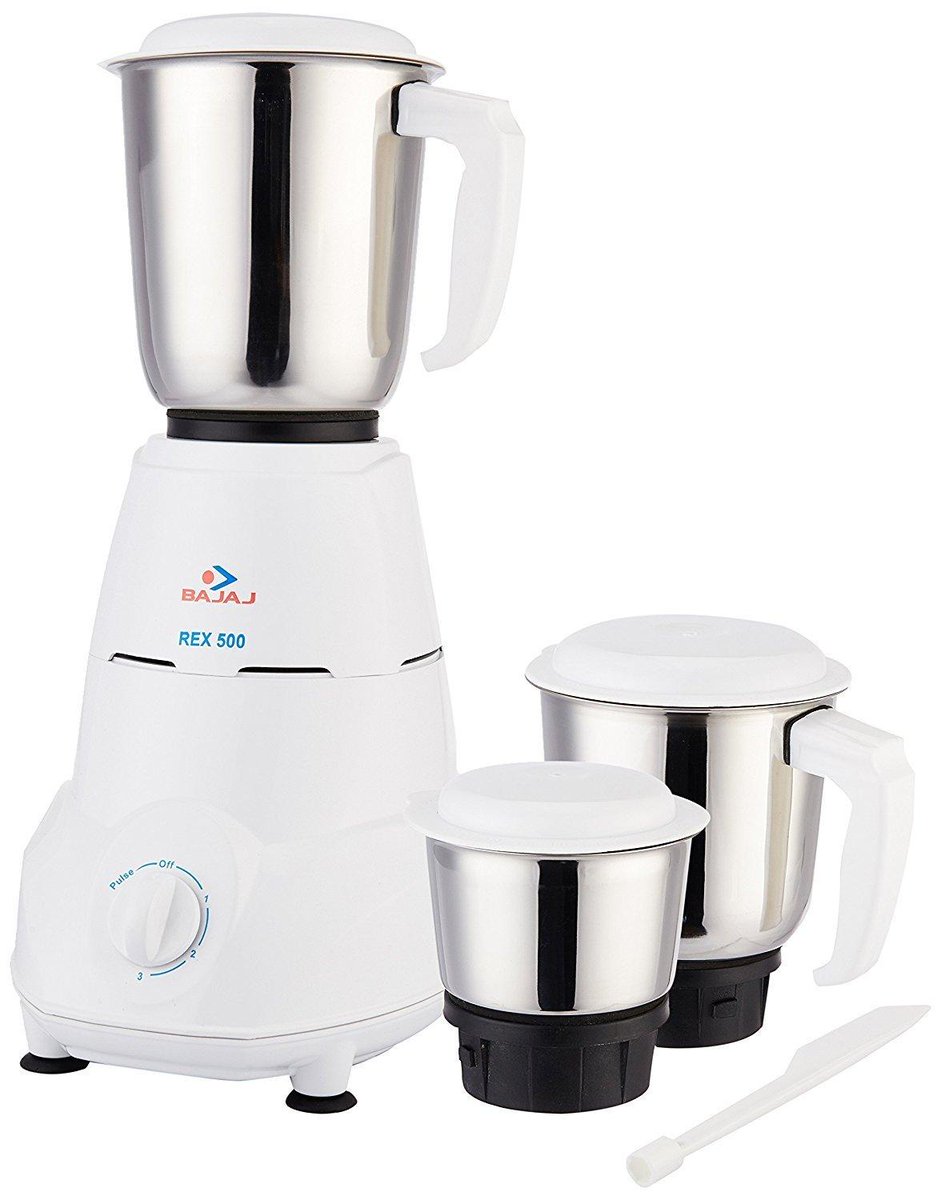 Smartinfo9's tweet image. Bajaj Rex 500-Watt Mixer Grinder with 3 Jars... amzn.to/2XSY1zr