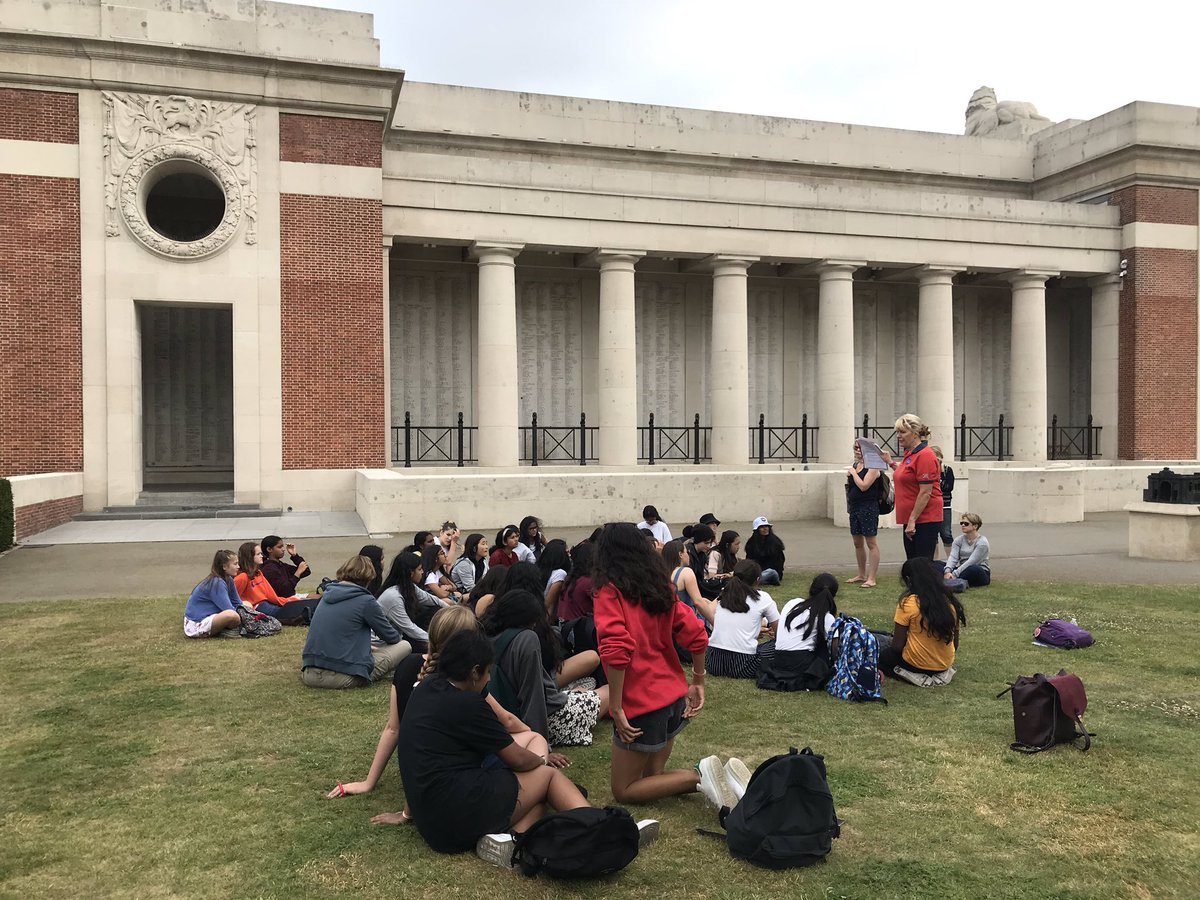 tiffingirls_sch's tweet photo. Yesterday evening we were honoured to lay wreaths in Remembrance at the Menin Gate, today we have returned to take a closer look without the crowds. https://t.co/oEED0rU8Yh