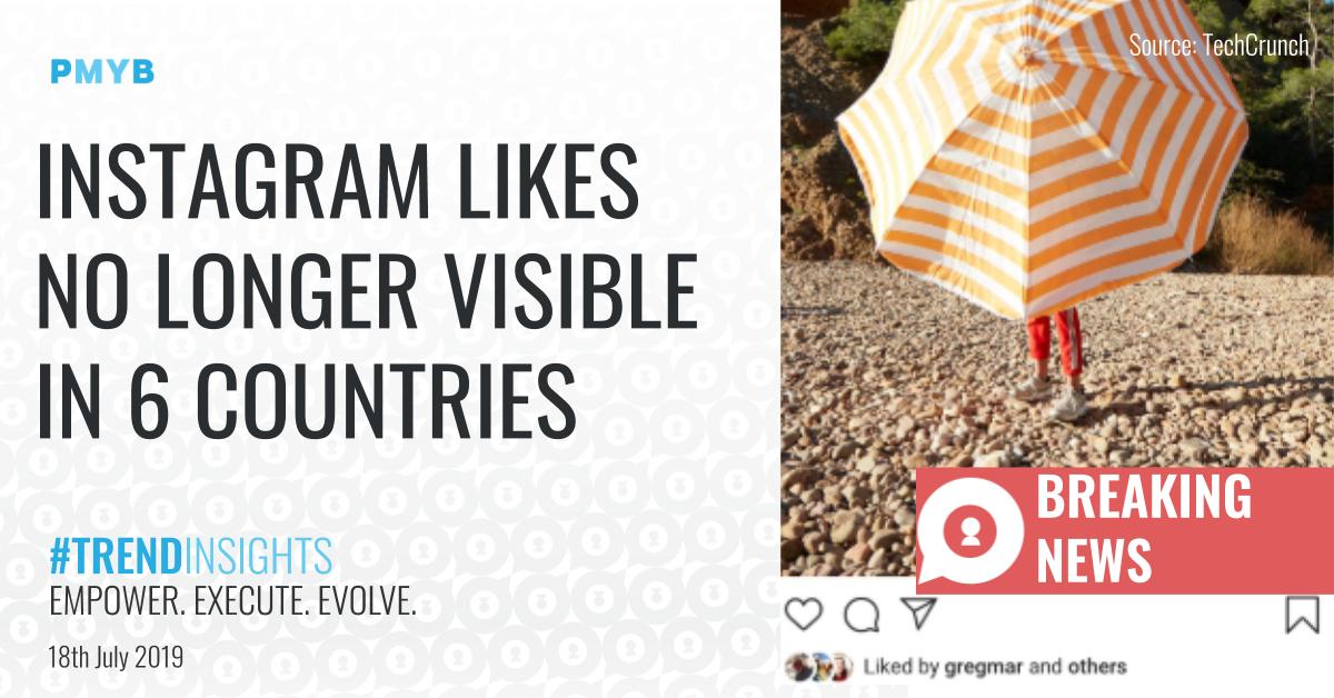 🔥 Instagram Likes No Longer Visible in 6 Countries!

❤️ After Canada, Instagram is now hiding the number of likes and view counts in Australia, Brazil, Ireland, Italy, Japan, and New Zealand.

❓ Will this improve influencers content across the board?

#TrendInsights