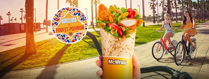 OSFUBouffe's tweet photo. McDonalds : Découvrez le nouveau Wrap Barcelona &amp; Poulet Poivron https://t.co/B3GIHk7LDJ https://t.co/OOGfFEaf44