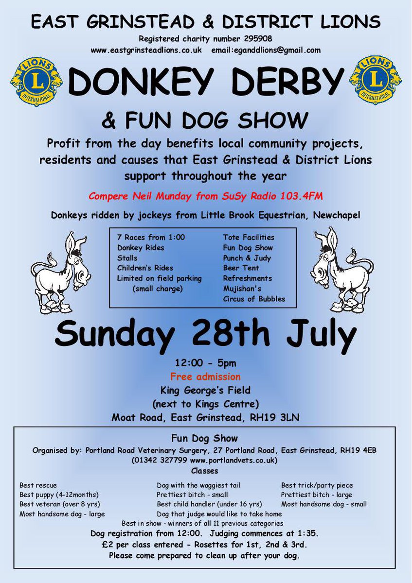 Grinstead_Lions's tweet photo. @Community_Show @ChannelRadio2 Please could you give our next event a mention. It’s a great fun family day out with lots to see and do. The money raised by the Lions goes to help the local community. https://t.co/9njjEbvVs2
