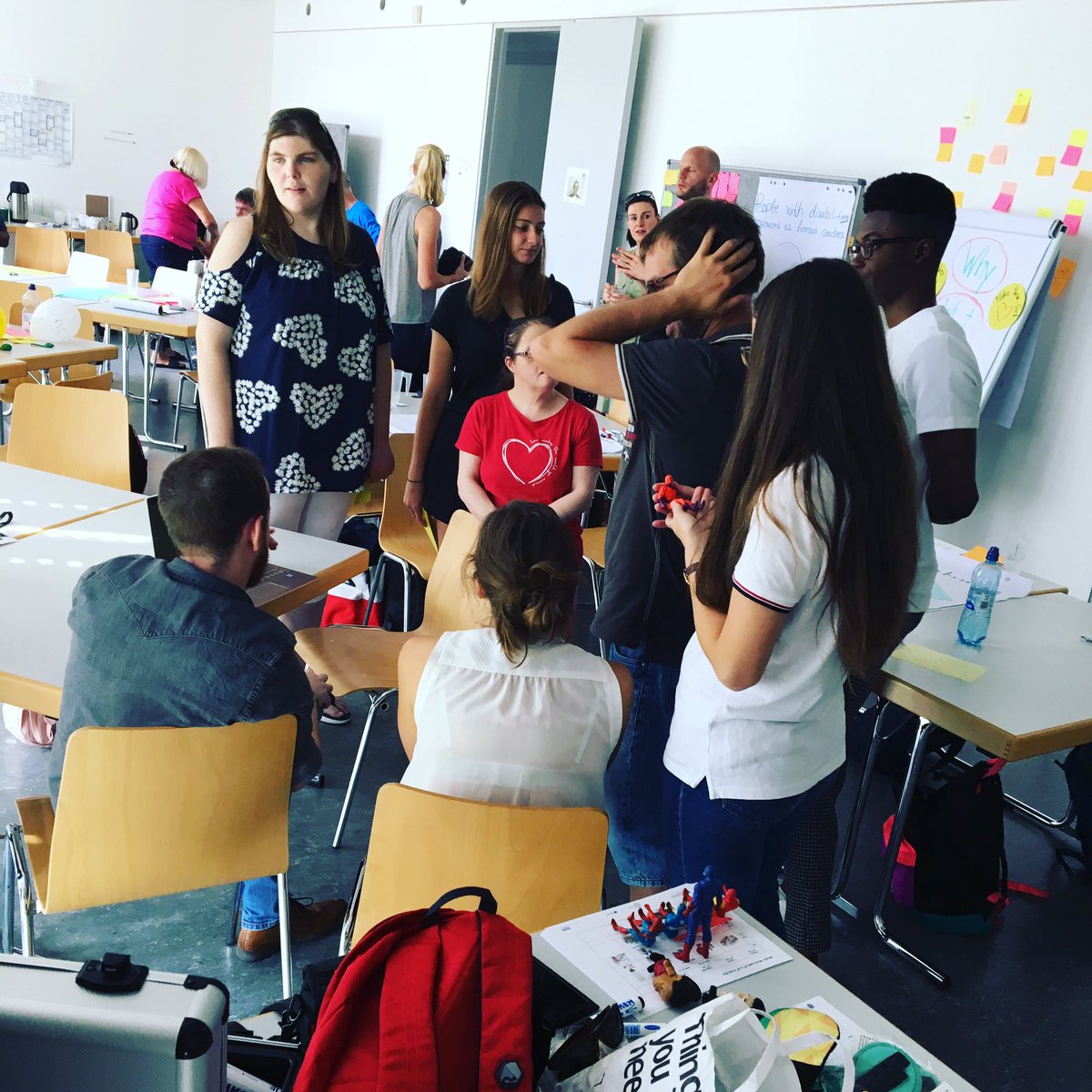 InPhysEd's tweet photo. The groups are putting the final touches on the pitches 😁 #InPhysEd https://t.co/hXbYYcPARQ