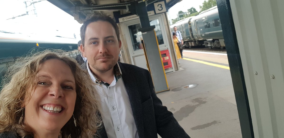 Wayhey! Off to the @Sudsulike #greytogreen #SuDschampion National  Awards Ceremony in Sheffield. Wales leading the way with SuDS 🏴󠁧󠁢󠁷󠁬󠁳󠁿 Fingers crossed! 👍 @rhodro @CaerphillyCBC @MarkGSuDS  #TeamCaerphilly  #SuDsWales #Sabwales #makingspaceforwater