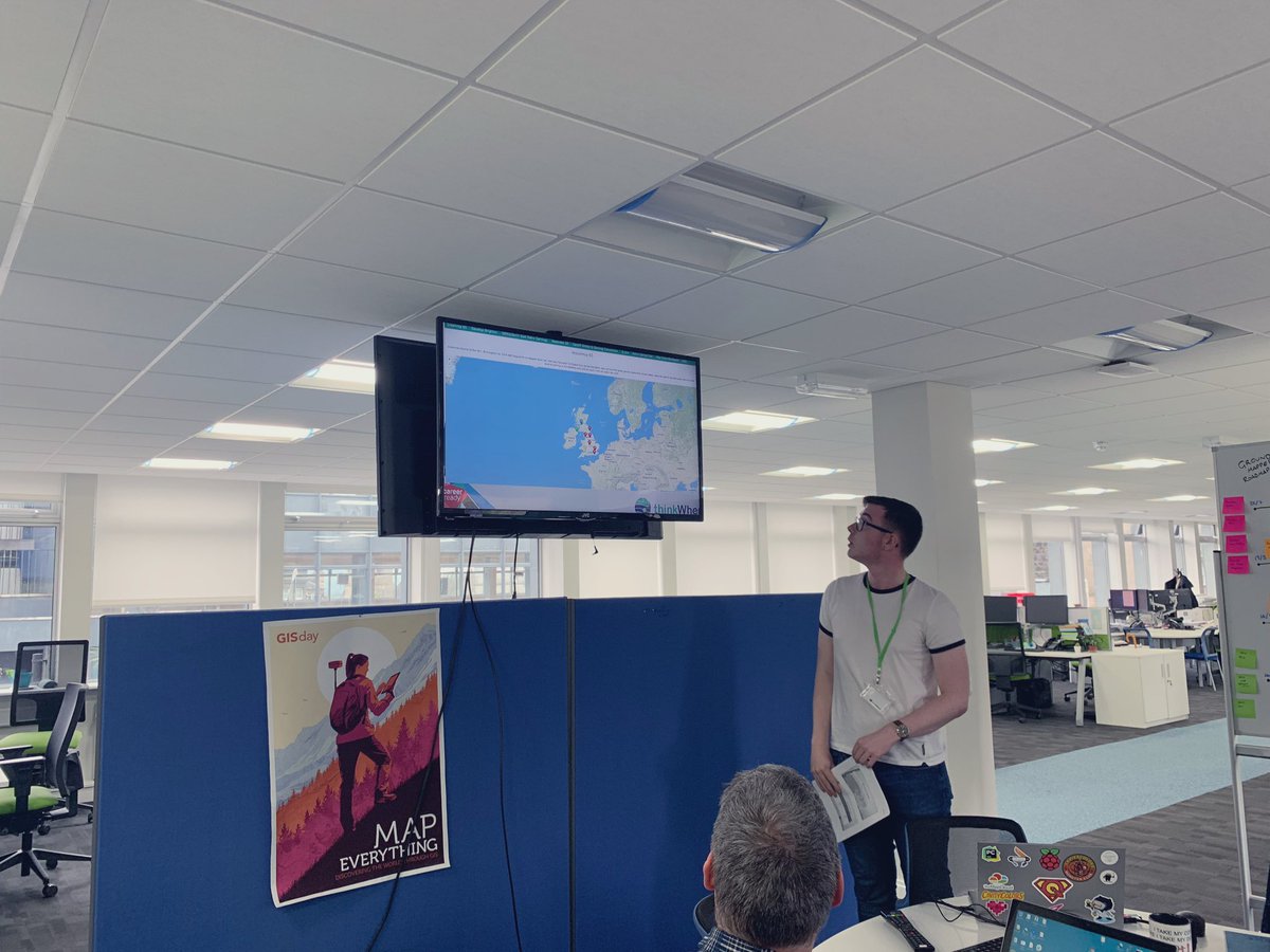 thinkWhere1's tweet image. The final week of our @CareerReadyUK placement got emotional when Grant wow’d staff with his presentation on webmapping gaming and Career Ready placement data!! Can’t believe it’s been 4 weeks already. #careerready @Stirling_High @qgis #opensourcegis