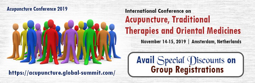 acupuncturethe1's tweet photo. Let's Explore your Research Globally at  International Conference on Acupuncture, Traditional Therapies, and Oriental Medicines 
November 14-15, 2019 | Amsterdam, Netherlands  
Opportunity to present Oral talk | Poster Presentation | Video Presentation | Exhibition | E-poster https://t.co/Iks6Ewq1xp