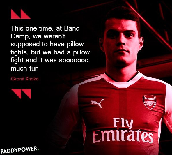 paddypower's tweet photo. Granit Xhaka is set to be named the new Arsenal captain. 

Unsurprising when you look at his comments when signing for the club. https://t.co/NWx32wbLD4
