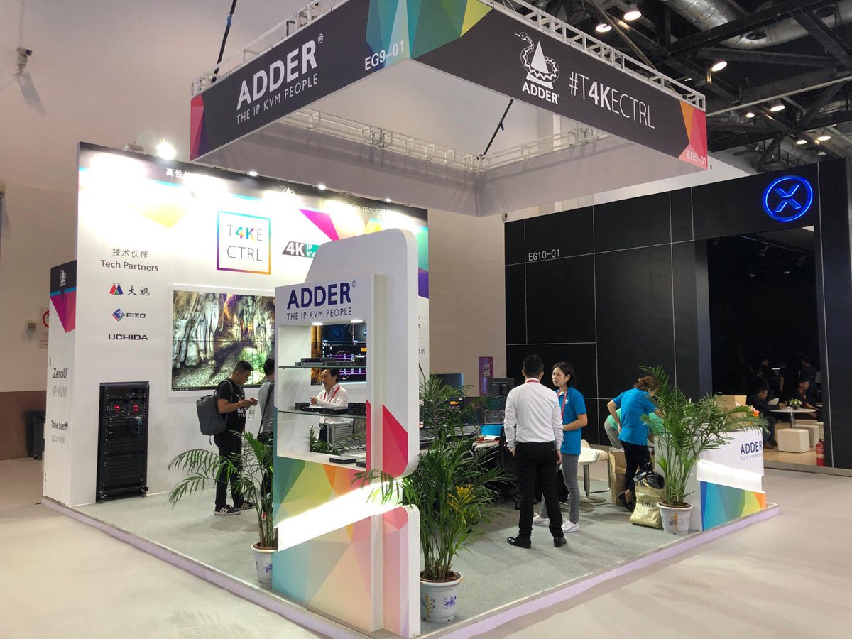 Adder's tweet photo. Add #4K functionality to your existing infrastructure, as and when you need it! Find out how at #InfoCommChina this week. Booth EG9-01 https://t.co/yxMMpkkCR8 #T4KECTRL https://t.co/O6qG2HYjOc