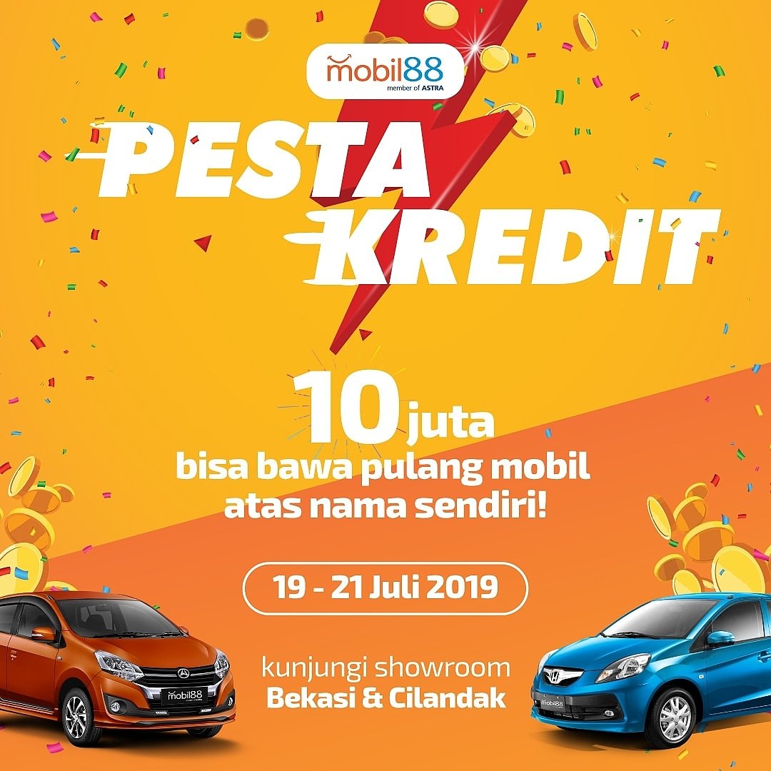 DP 10 juta bisa bawa pulang mobil dengan nama sendiri*

  Gebyar " PESTA KREDIT #mobil88 19-21 JuLi 2019 "
Di #mobil88Bekasi dan #Mobil88Cilandak

 #Mobil88astra  #Mobil88Jakarta  #Mobilbekas #Mobil88astra #Pestakreditmobil882019