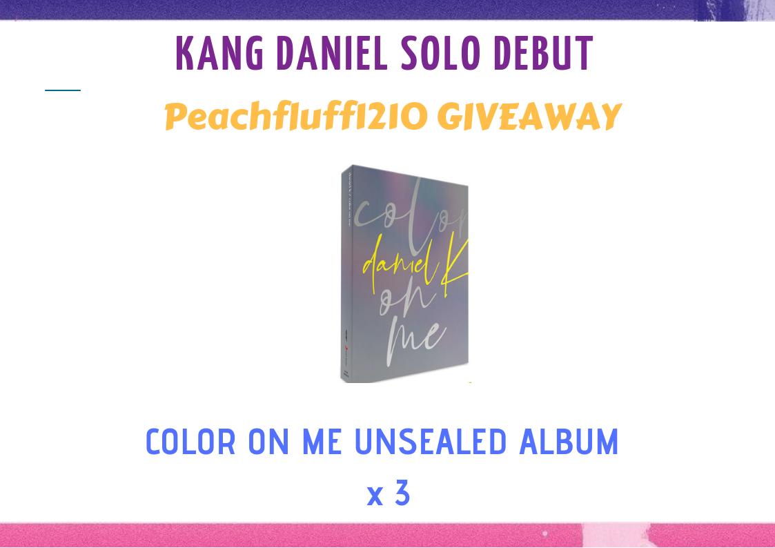 peachfluff1210's tweet photo. HELLOOOOO!! It's been awhile but I'm holding a MALAYSIA GIVEAWAY for KANG DANIEL'S SOLO DEBUT ~ 

🌟 RT TO ENTER 
🍑 3 WINNERS (random)
☁️~ 25 JULY
➡️ WINNER ANNOUNCED: 25/26 JULY

ALL THE BEST!!! 🤗
FULL DETAILS+PRIZES BELOW ⬇️

#KANGDANIEL #COLORONME #강다니엘 https://t.co/dzPRpP7XXb