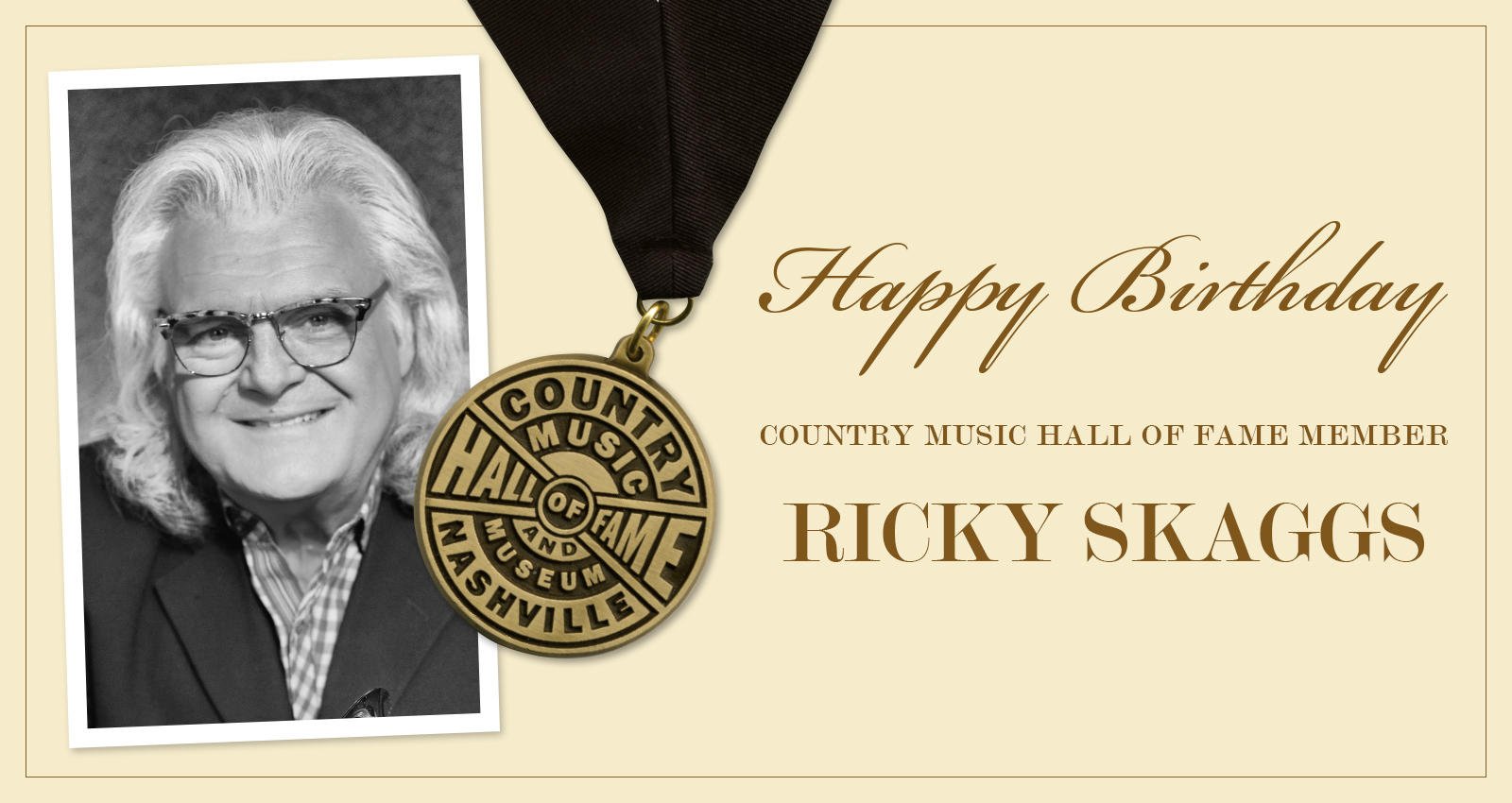 Join us in wishing Country Music Hall of Fame member Ricky Skaggs a very happy birthday! 