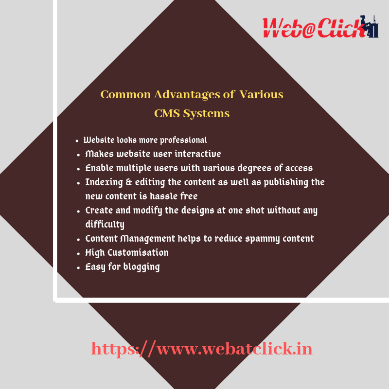 ClickWebat's tweet photo. Various CMS platforms comes with various features with few common advantages.
Which one will you prefer and why? Let us know in the comment section
#CMS #Website #Webdesigner #webdesigning  #webdevelopment #webdeveloper #webdevelopers https://t.co/6rcXWRGjQX