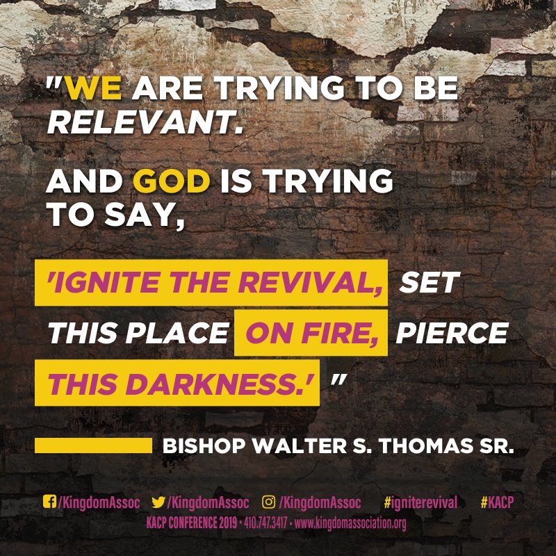 KingdomAssoc's tweet photo. God is sending us on a mission to defeat the darkness in this world. We must come together as the body of Christ and fight this darkness with our light!
@BishopWSThomas  
#KACP #EquippingTheRemnant #IgniteRevival https://t.co/lh5syKtuJa