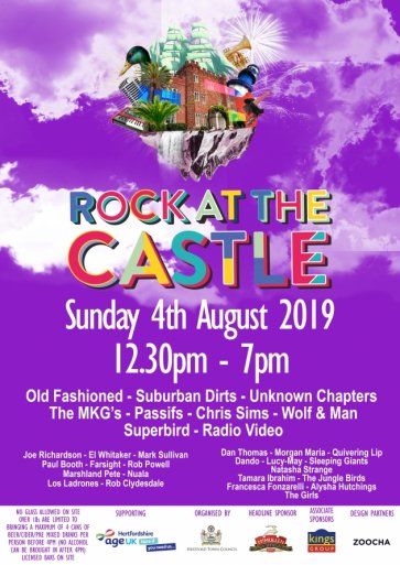 HertfordTC's tweet photo. Not long to go now for Rock at The Castle. Come down to Hertford Castle on Sunday 4th August to listen to bands and solo artists perform for you from 12.30pm to 7pm. FREE entry. #RATC19 https://t.co/zVyLcJAwLL