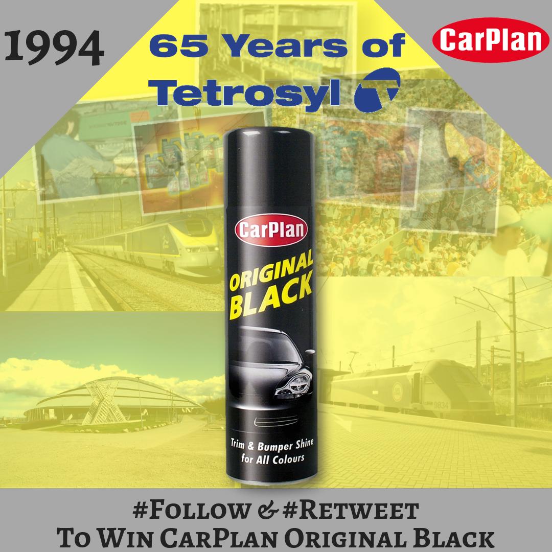 1994 - The #ChannelTunnel is completed, connecting #GreatBritain and #France, #Brazil win the #WorldCup and @_CarPlan_ Original Black is launched!
25 years later, #Follow &amp; #Retweet to win a can!

#65YearsOfTetrosyl #Competition #win #giveaway