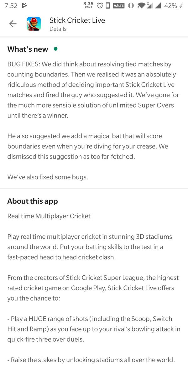 sunn_e13's tweet photo. Stick cricket takes a dig at @ICC @BCCI @imVkohli @ImRo45 @SDhawan25 @msdhoni #ICCWorldCup2019 #ICCRules #BenStokes #KaneWilliamson #NZvENG #WorldCupfinal #WorldCup2019 #EnglandCricketTeam @englandcricket @ECB_cricket #eoinmorgan #joyroot #worldcupreview learn from the game dev. https://t.co/hPMkYfnlbk