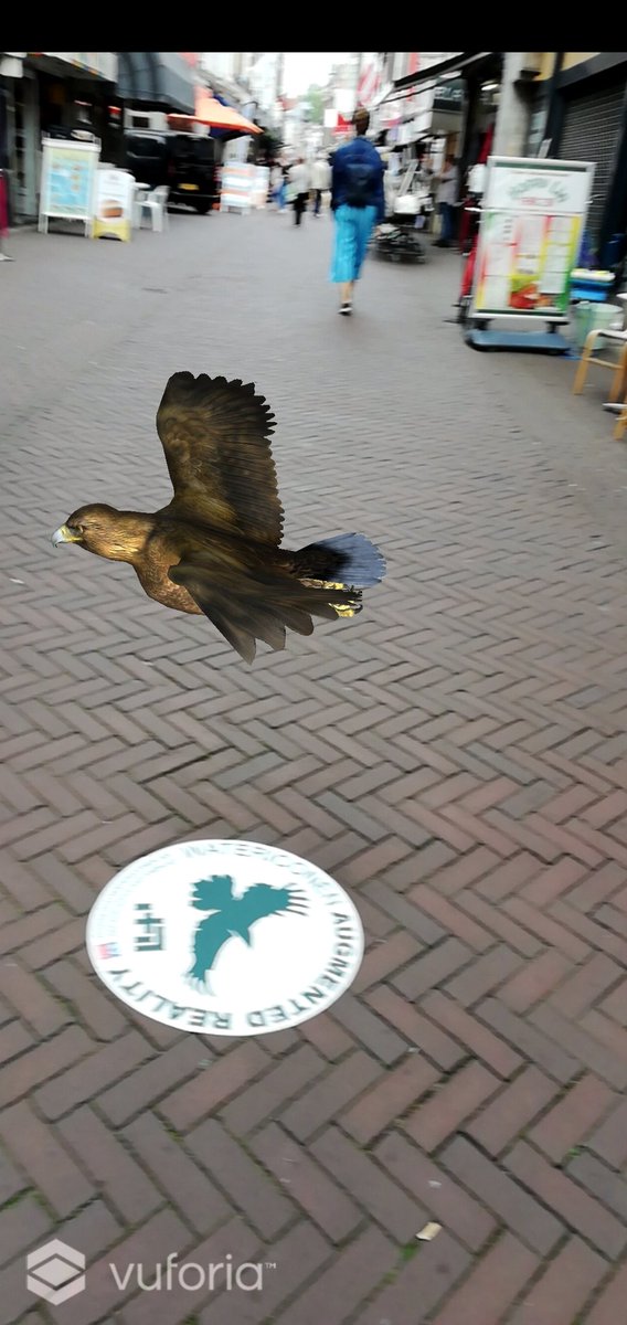 Loop je door Voorstraat Dordt, kun je zomaar een zeearend tegenkomen. Met  Watericonen AR app ga ik shoppen nog leuk vinden! #augmentedreality #Biesbosch <a href="/DMarketing078/">Dordrecht Marketing & Partners</a>