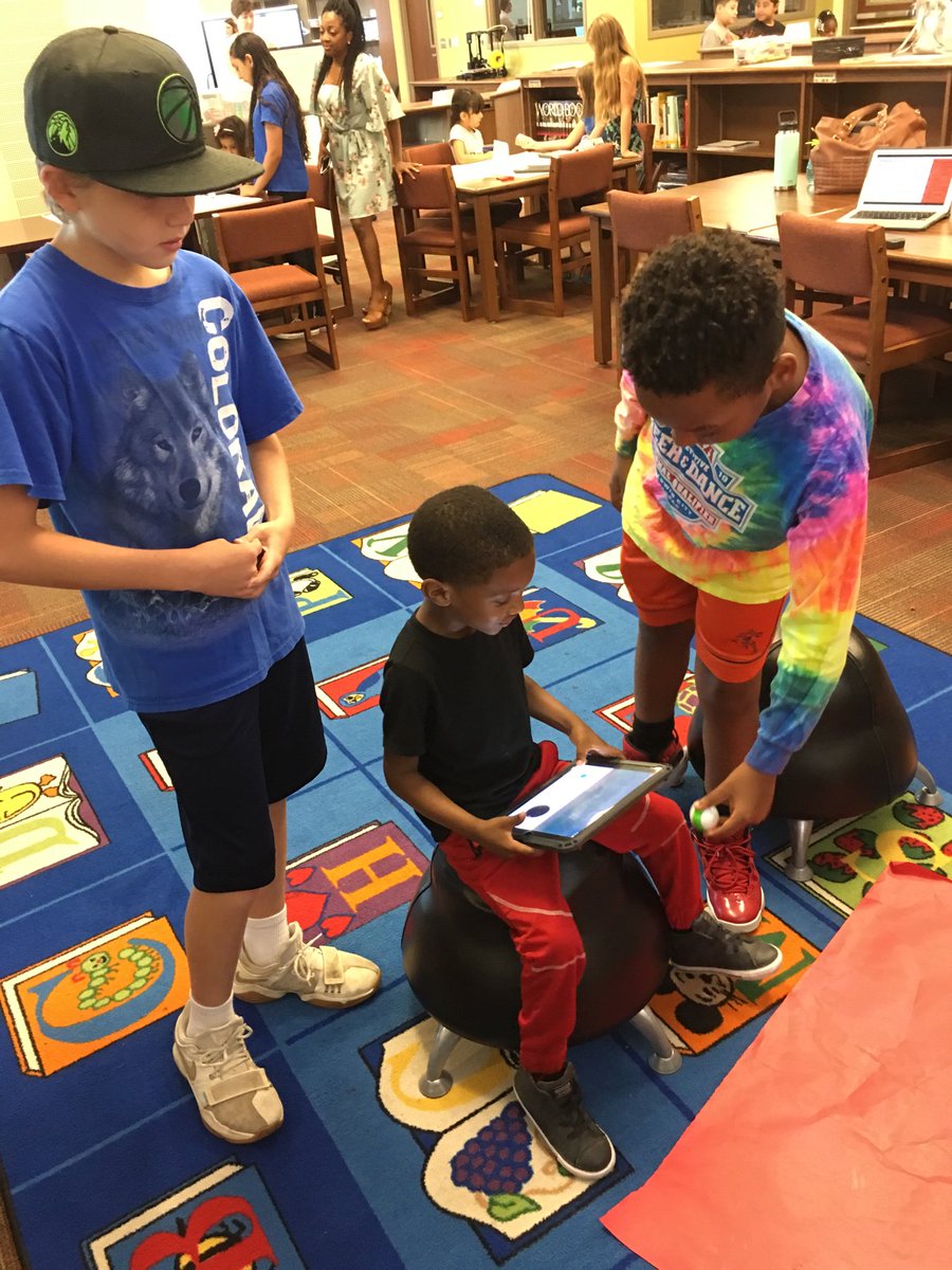 SlaterMonisha's tweet photo. It has been a blast working with these students! They’ve made a scale model of the KC StreetCar and used spheros to simulate it. Today demonstrated what they’ve learned to kindergarteners. https://t.co/UtxSlNKTZf