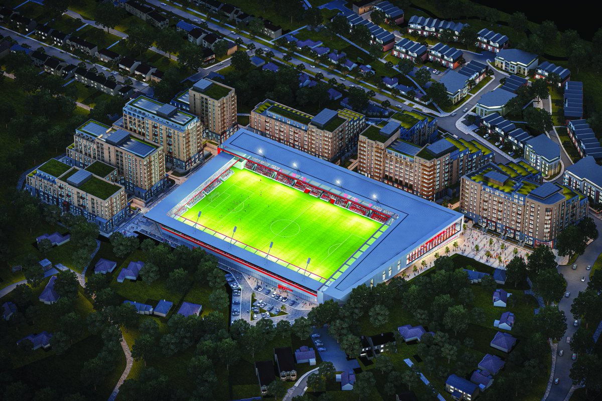 Woking_NewsMail's tweet photo. Plans for the #Woking Community Stadium at #Kingfield have reached the final approval stage, with developers hoping for the go ahead from @wokingcouncil by January 2020. See https://t.co/cLMipNLbOt or the 18 July News & Mail @wokingfc #GolDev #Development #Sport #COYC #Community https://t.co/7vuJcFNjJ4