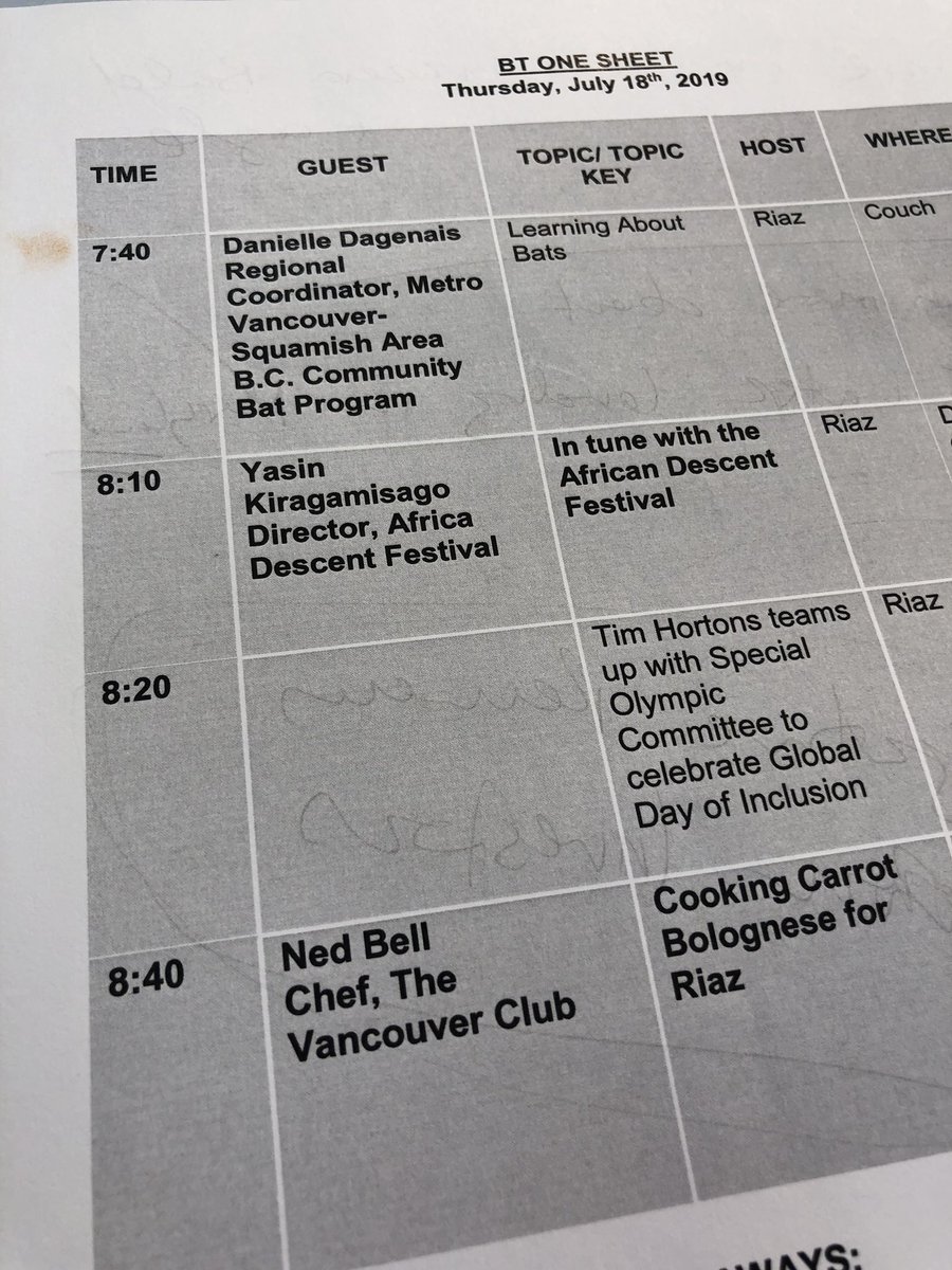 RiazMeghji's tweet photo. Your Thursday AM on @BT_Vancouver... #2ShowsLeft https://t.co/rQ6XIpQqgc