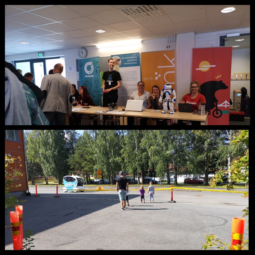 @SatakunnanAMK @RoboAI2 automaatiomessuilla - itselläni oli lapsikriitikot mukana. Erityisesti pikkuvieraita miellyttivät humanoidirobotit ja roboauto.