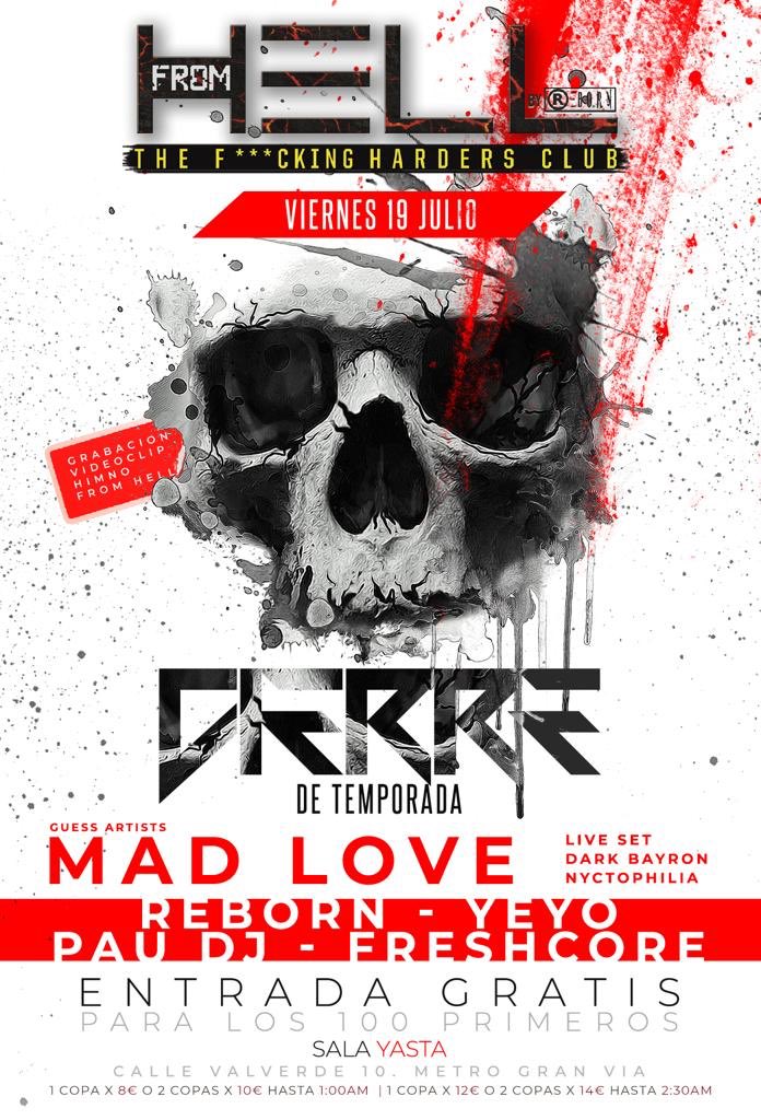 DjYeyo_oficial's tweet photo. Mañana nos bailamos en @FromHell_Club 🔥🔥🔥
ENTRADA GRATIS PARA LOS + RÁPIDOS https://t.co/ZYObtlHwwY