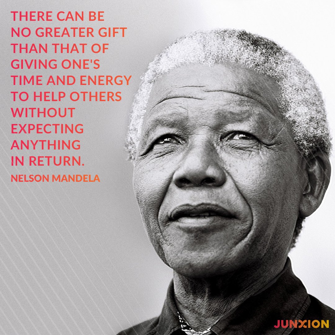 Happy #MandelaDay, what are you doing for your 67minutes? 

"There can be no greater gift than that of giving one’s time and energy  to help others without expecting anything in return." ~ Nelson Mandela