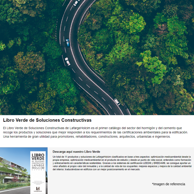 Holcim_es's tweet photo. Con un total de 11 productos y soluciones, el #LibroVerdeLH te propone el primer catálogo del sector como una herramienta útil para todos los profesionales de la construcción. ¡Descárgalo ahora! https://t.co/VIXzCJOkGF