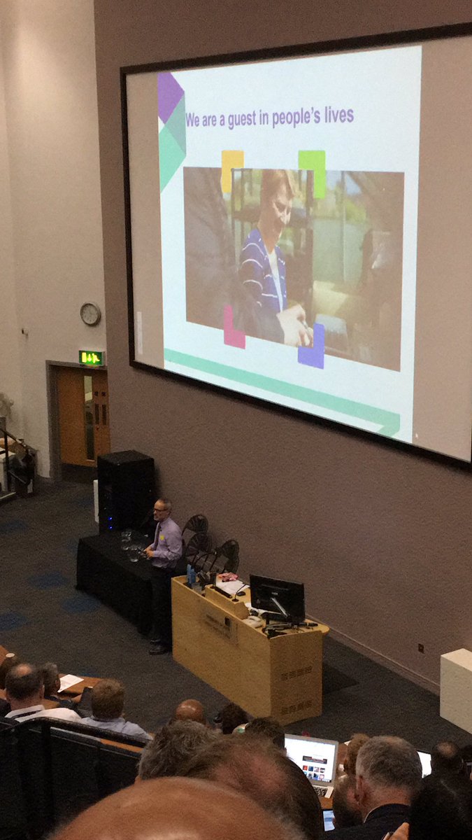 TheBionicNurse's tweet photo. Just been reminded by that as a clinician we are only a guest in peoples lives #DHSS19 https://t.co/KEBFkyNEiw