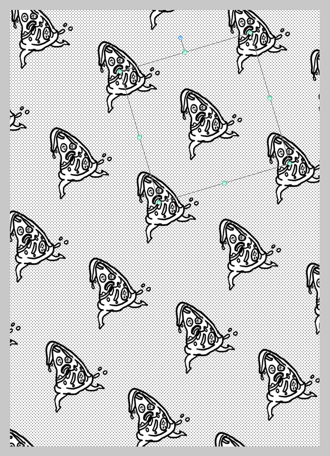 クリスタでクラゲと走ってるピザのトーン?を作ってみた 