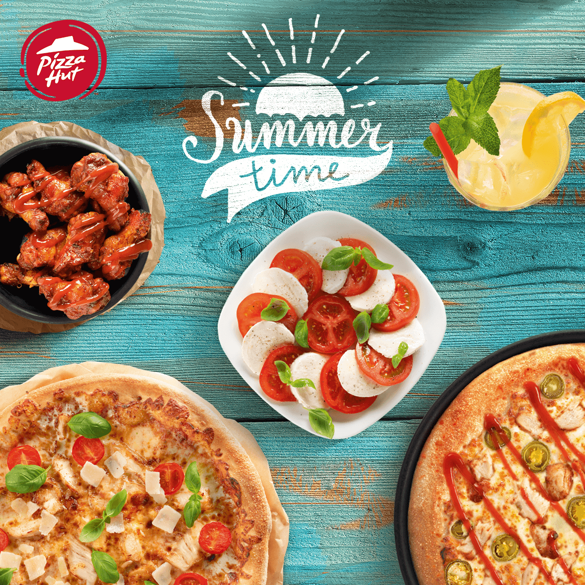 Summer-Specials! ☀ Probiert jetzt unsere Pizza Chicken Parmesan oder Hot Devils, dazu Spicy Fire Chicken Wings oder einen Tomaten-Mozzarella Salat und zur Abkühlung eine hausgemachte Zitronenlimonade! 🍋😋 
pizzahut.de/produktneuheit…