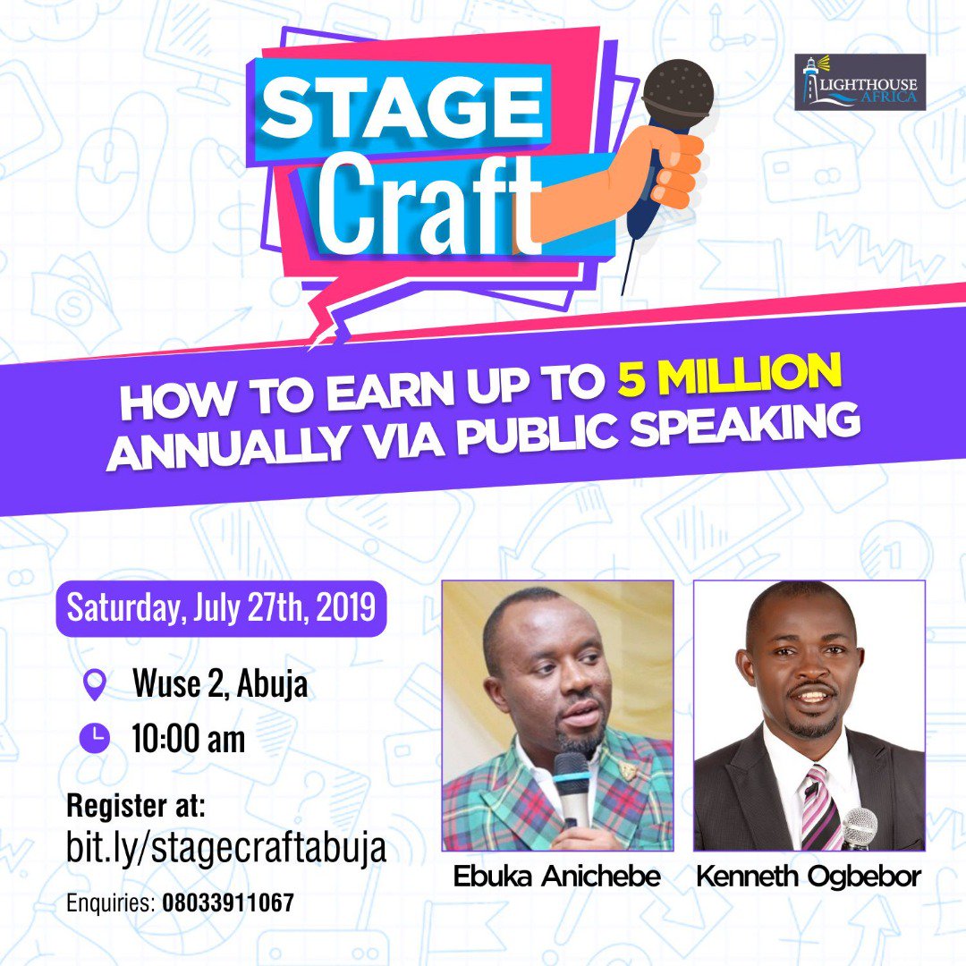 kennethosazze's tweet photo. Earn over 5Million thru public speaking 
Click this link to register.
https://t.co/fmK8qV9zzI
#EffectivePresentation #PublicSpeaking #StageCraft #Abuja 
#ICC2019
#ChidokaCharityRace
Rick Ross
#EFCC
#YourViewTVC
#MaxBreakfast
#faceappchallange
#ThursdayMotivation
#ThursdayThoughts https://t.co/Fn4XhEdrLO