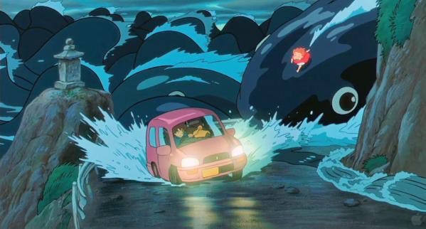 息子が【崖の上のポニョ】が好きで一緒に観てるけど、リサの運転半端