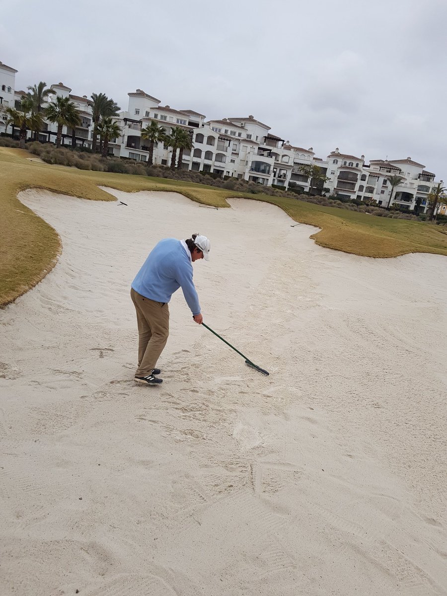 This is a man dedicated to leaving the bunker the way he found it! #bbcgolf
