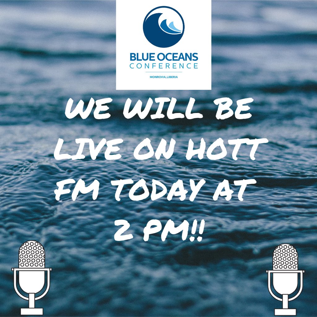 BlueOceansLIB's tweet photo. Tune in at 2 PM today we will be live on @hottfm107.9 🔥🔥🔥 with @shizzle231❗️🇱🇷🌊 #blueoceansconferenceliberia #conservationinternationalliberia  #liberia #sweden #oceanconservation #trashtag #climatechange #marinepollution #sustainablefishing #blueeconomy https://t.co/AsrSpgWMkk