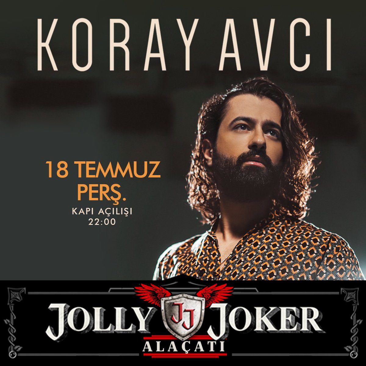 Bu gece <a href="/AVCIKORAY/">Koray AVCI</a> <a href="/JJAlacati/">Jolly Joker Alaçatı</a>
 sahnesinde. Kapı açılışı 22:00 Bilgi için: +90 541 354 76 76 &amp; +90 543 354 76 76