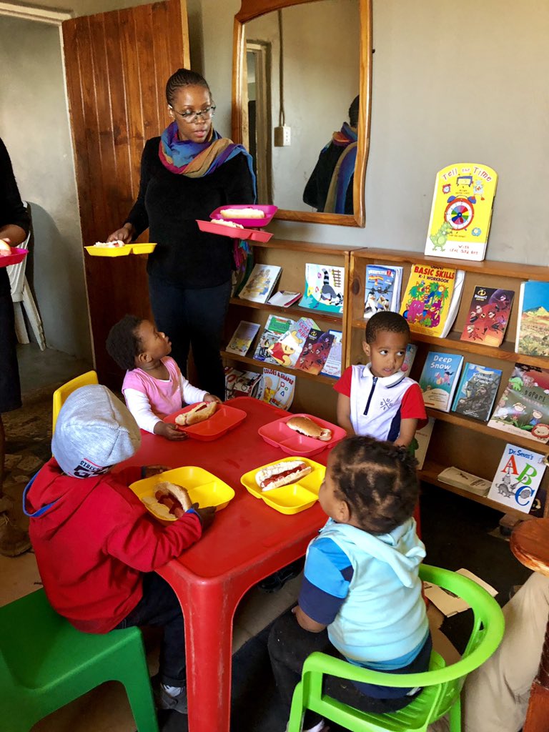 ShamwariReserve's tweet photo. Several Shamwari employees spent @MandelaDay with the children of Khanya Care Centre in the local community of Paterson. They absolutely loved playing and spending time with us. We donated groceries, toys and educational books. 

#MandelaDay2019 #MandelaDay #Mandela #shamwari https://t.co/8F10a24iaO