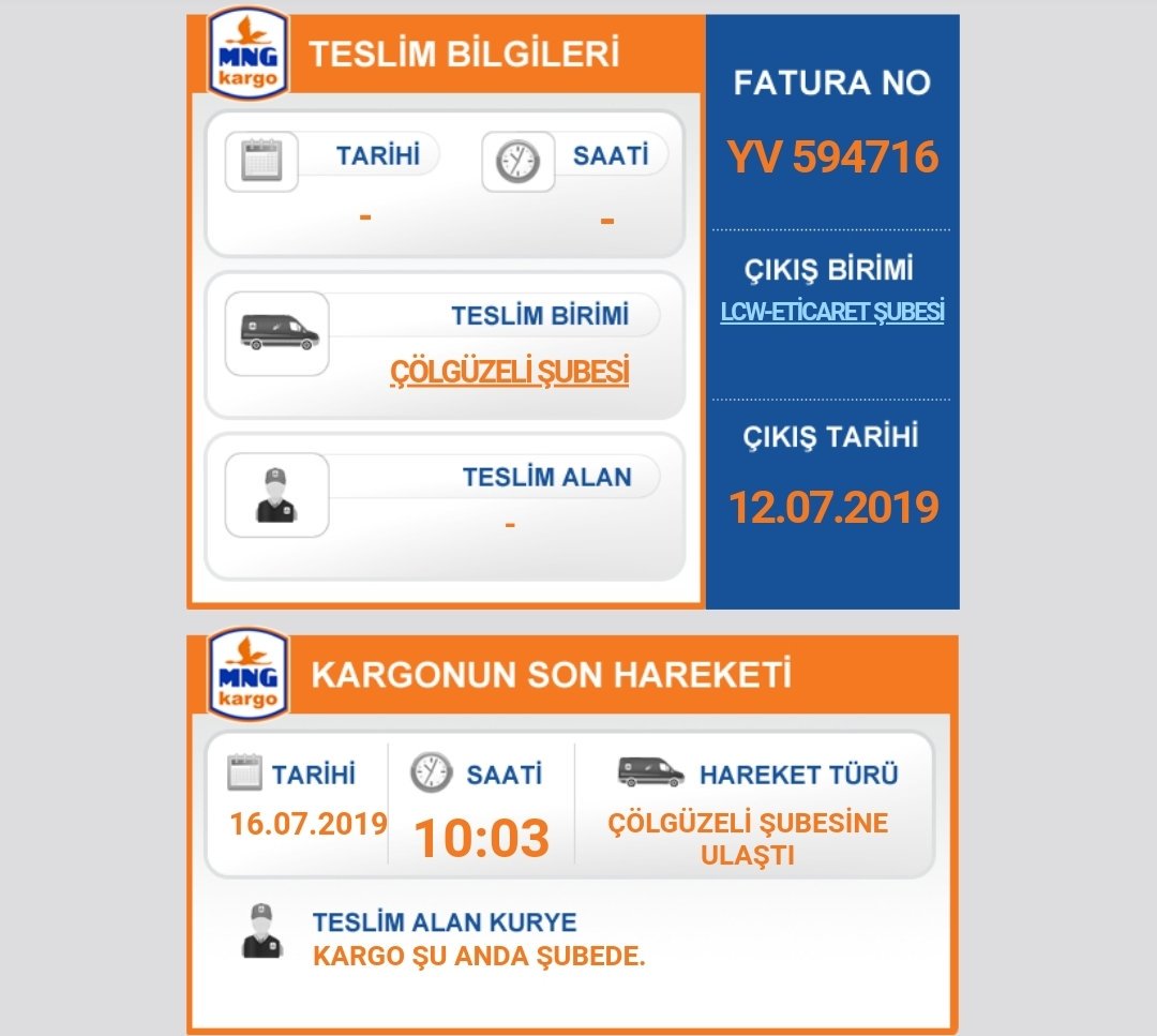Bu özelliği kullanmayacaksanız neden var ? Kargonun son hareketi iki gün önce. Şubeye gelmesine rağmen de hala teslim edilmedi. Bu ne yavaşlık? <a href="/mngkargo/">MNG Kargo</a>